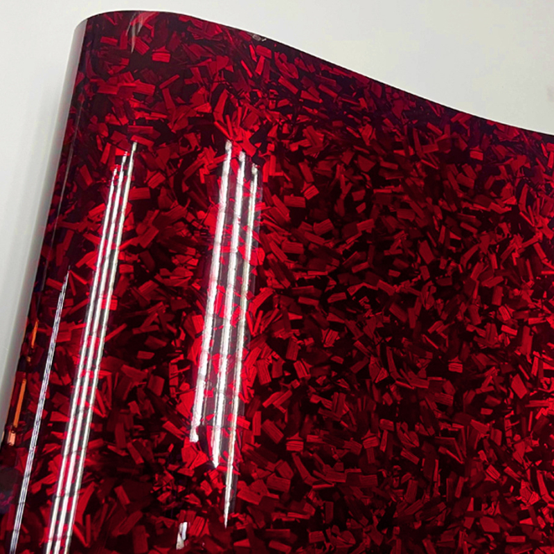 Automobilio vidinės dalies lipdukas su PET pluošto anglies raštu, PVC medžiaga, lipnus montavimas, visam automobiliui