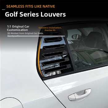 AMP-Z ABS lipdukas karoserijai VW Golf GTI Mk6/Mk7/Mk8 – Piano juodo karbono tekstūra, lipiniu montavimu