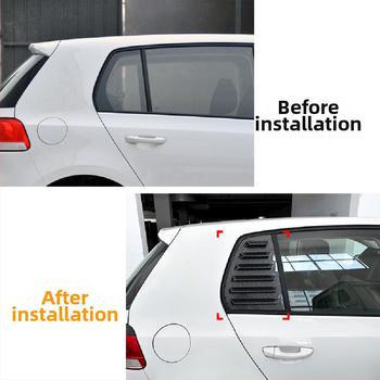 AMP-Z ABS lipdukas karoserijai VW Golf GTI Mk6/Mk7/Mk8 – Piano juodo karbono tekstūra, lipiniu montavimu