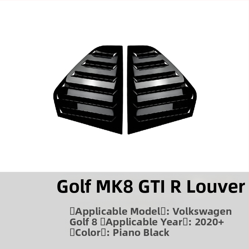 AMP-Z ABS lipdukas karoserijai VW Golf GTI Mk6/Mk7/Mk8 – Piano juodo karbono tekstūra, lipiniu montavimu