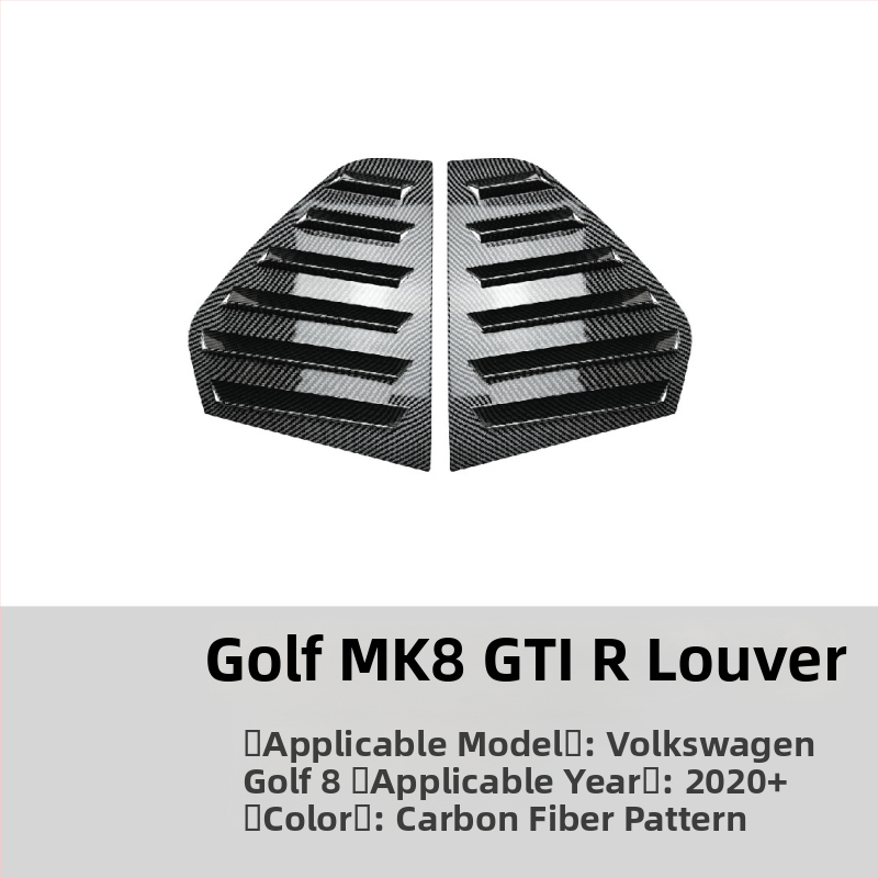 AMP-Z ABS lipdukas karoserijai VW Golf GTI Mk6/Mk7/Mk8 – Piano juodo karbono tekstūra, lipiniu montavimu