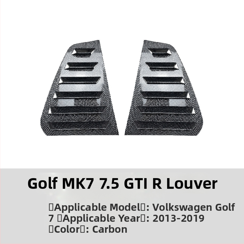 AMP-Z ABS lipdukas karoserijai VW Golf GTI Mk6/Mk7/Mk8 – Piano juodo karbono tekstūra, lipiniu montavimu