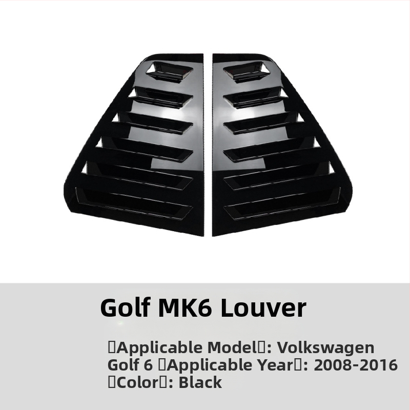 AMP-Z ABS lipdukas karoserijai VW Golf GTI Mk6/Mk7/Mk8 – Piano juodo karbono tekstūra, lipiniu montavimu