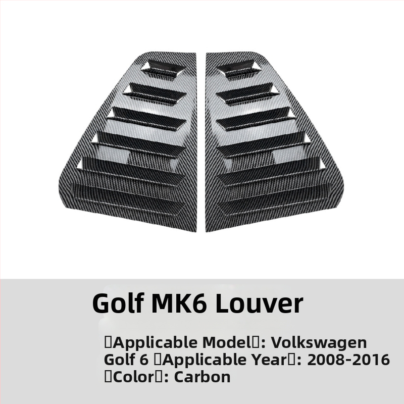 AMP-Z ABS lipdukas karoserijai VW Golf GTI Mk6/Mk7/Mk8 – Piano juodo karbono tekstūra, lipiniu montavimu