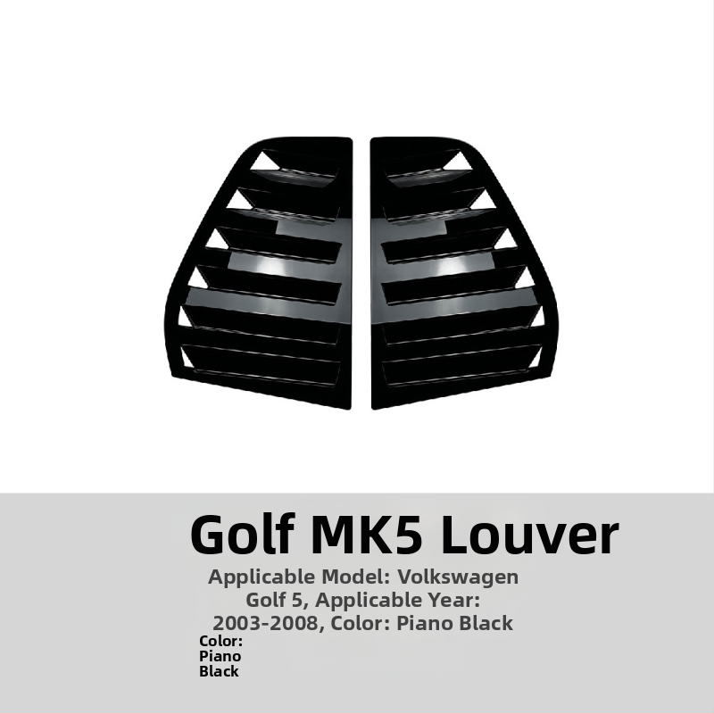 AMP-Z ABS lipdukas karoserijai VW Golf GTI Mk6/Mk7/Mk8 – Piano juodo karbono tekstūra, lipiniu montavimu