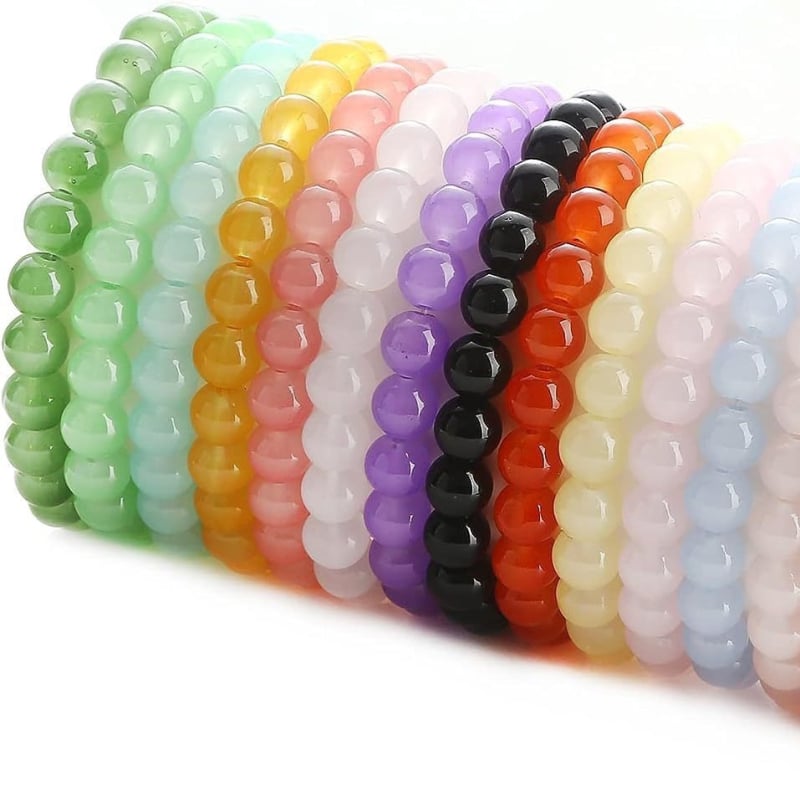 Stiklo karoliukų tempiamojo apyrankių rinkinys, 18 vnt., moterims retro geometrinio stiliaus