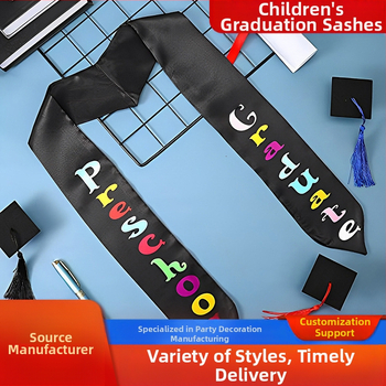 Vaikų satino ceremonijos pečių juosta - universalus, vasara, paprastas stilius, spaudinė dekoracija