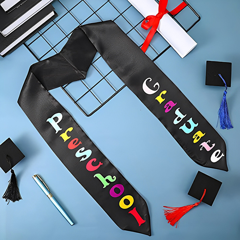 Vaikų satino ceremonijos pečių juosta - universalus, vasara, paprastas stilius, spaudinė dekoracija