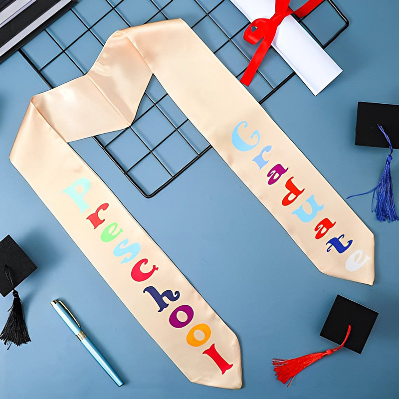 Vaikų satino ceremonijos pečių juosta - universalus, vasara, paprastas stilius, spaudinė dekoracija