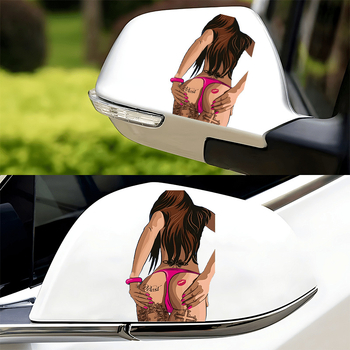 Atsparus vandeniui vinilinė lipdukas su karikatūrine grožybe automobiliui, nešiojamam kompiuteriui, RV, sunkvežimiui ir motociklui – lipuojamas, karikatūrų raštas, siurbimo puodo montavimas