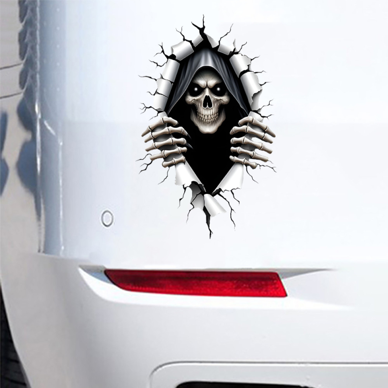 Automobilio lipdukas 3D siaubas – vandeniui atsparus dekoras karoseriui, lipnus užklijimas