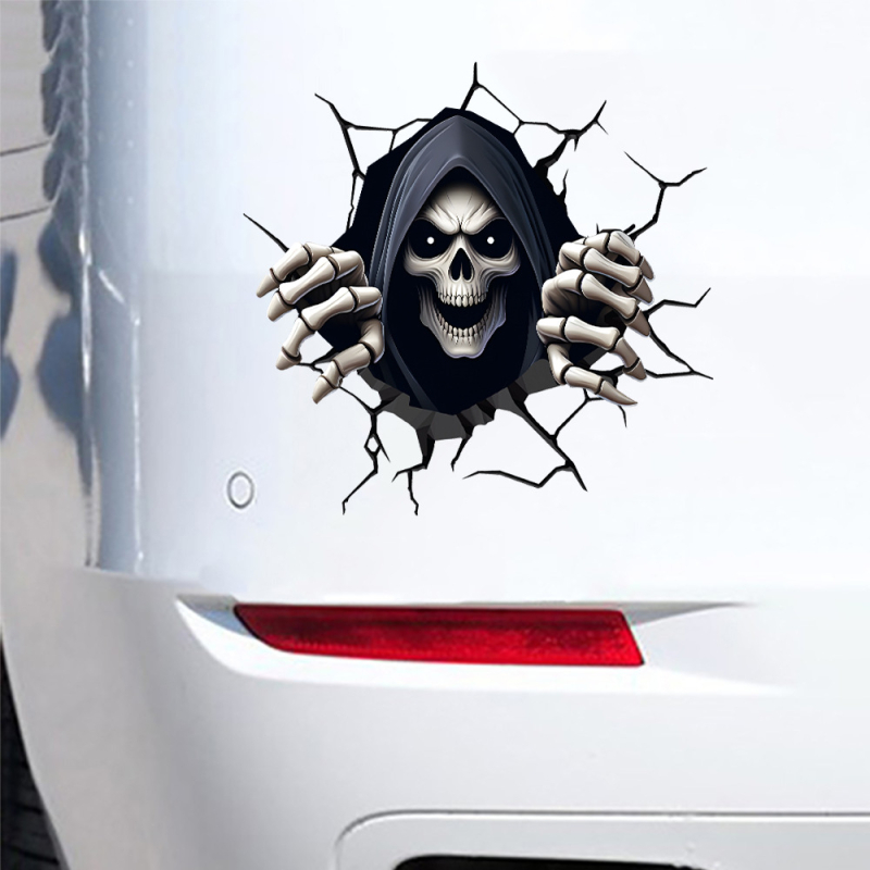 Automobilio lipdukas 3D siaubas – vandeniui atsparus dekoras karoseriui, lipnus užklijimas