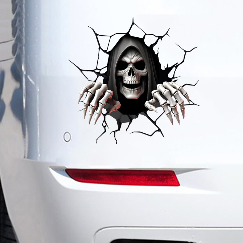 Automobilio lipdukas 3D siaubas – vandeniui atsparus dekoras karoseriui, lipnus užklijimas