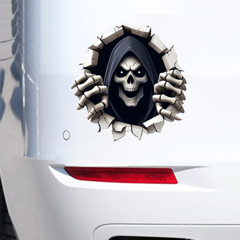 Automobilio lipdukas 3D siaubas – vandeniui atsparus dekoras karoseriui, lipnus užklijimas