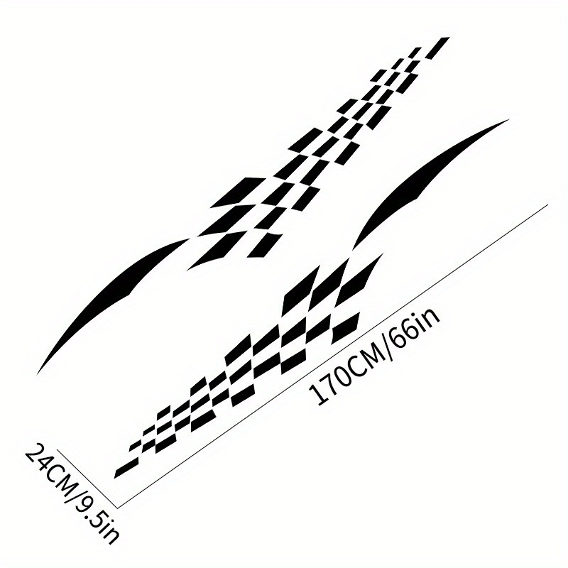 Langbeite εξωτερικό αυτοκόλλητο αμαξώματος - διακόσμηση ζώνης μέσης, μοτίβο φιγούρας, εγκατάσταση με κόλλα, αδειοδοτημένη ιδιωτική ετικέτα