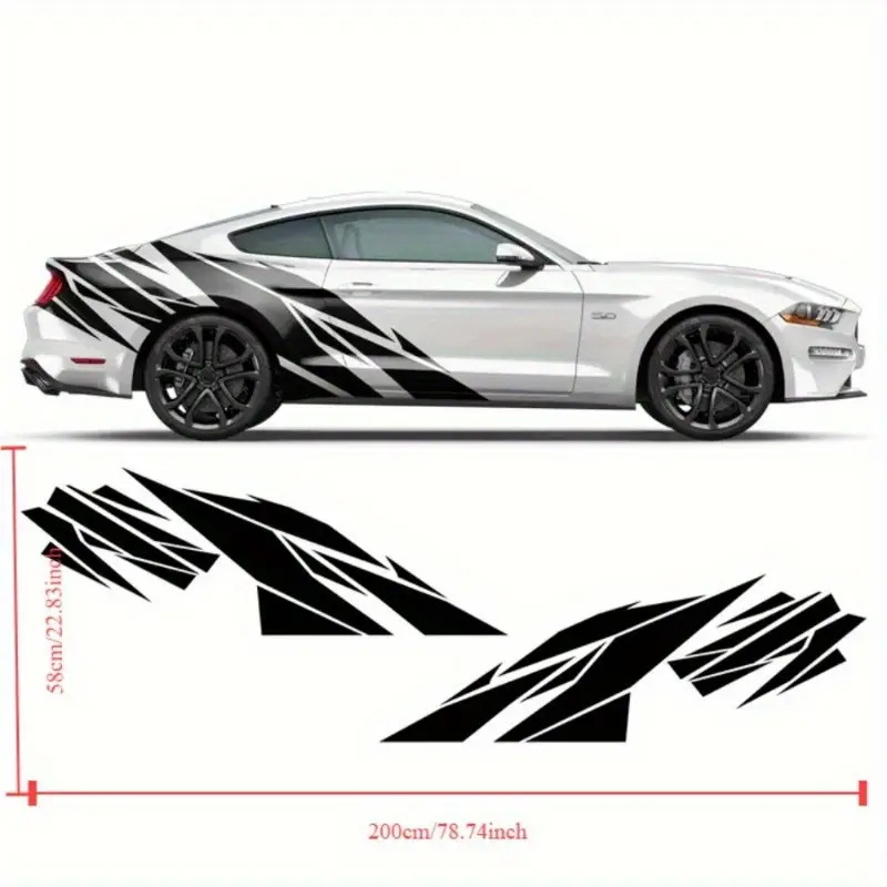 Ανώνυμο πλαϊνό αυτοκόλλητο αυτοκινήτου για σπορ αυτοκίνητα, εγκατάσταση με αυτοκόλλητο, υλικό: αυτοκόλλητο, μοτίβο: όπως φαίνεται, δυνατότητα προσαρμογής