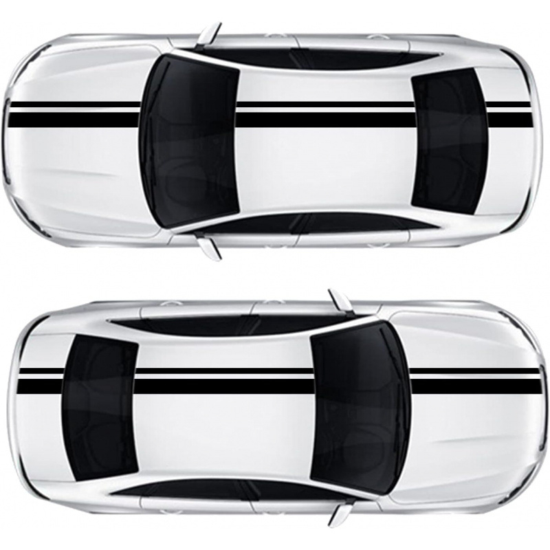 Yuecai 3‑τεμάχιο σετ αυτοκόλλητων ριγών βινύλίου για μπροστινό κάλυμμα αυτοκινήτου, αυτοκόλλητη εγκατάσταση