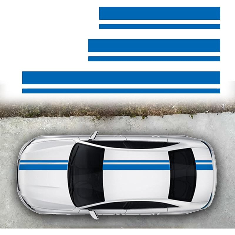 Yuecai 3‑τεμάχιο σετ αυτοκόλλητων ριγών βινύλίου για μπροστινό κάλυμμα αυτοκινήτου, αυτοκόλλητη εγκατάσταση
