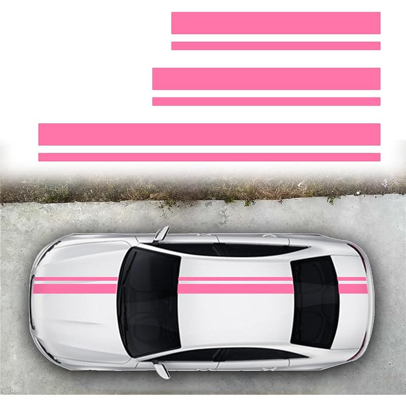 Yuecai 3‑τεμάχιο σετ αυτοκόλλητων ριγών βινύλίου για μπροστινό κάλυμμα αυτοκινήτου, αυτοκόλλητη εγκατάσταση
