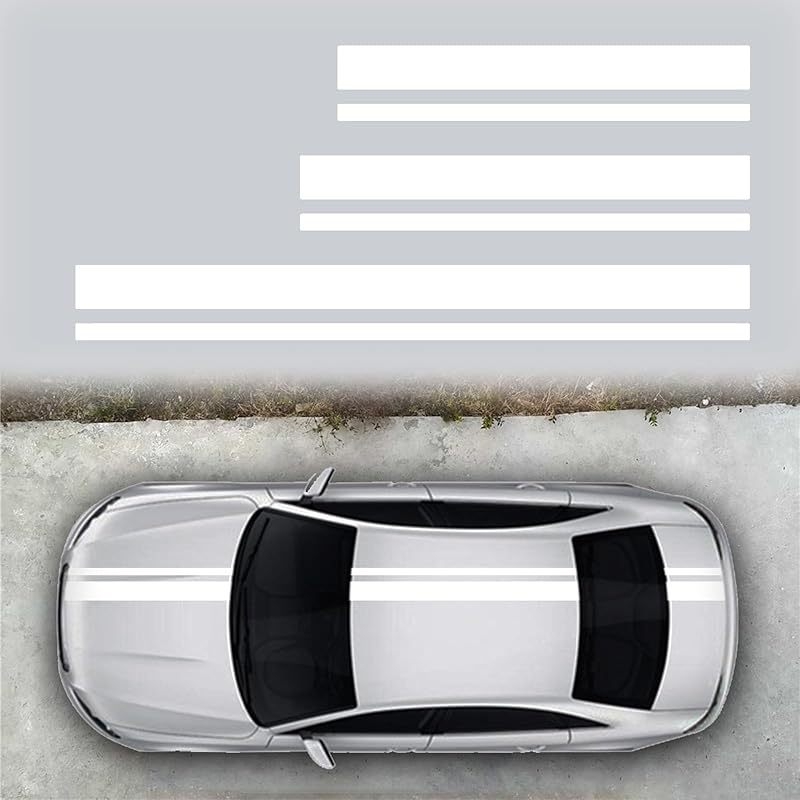 Yuecai 3‑τεμάχιο σετ αυτοκόλλητων ριγών βινύλίου για μπροστινό κάλυμμα αυτοκινήτου, αυτοκόλλητη εγκατάσταση
