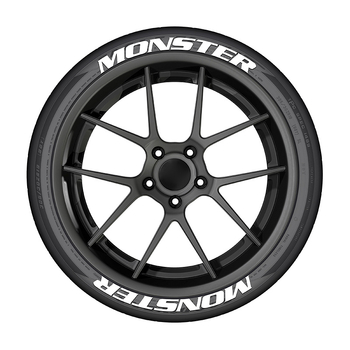 Διακοσμητικές ετικέτες γραμμάτων σε ελαστικά αυτοκινήτων, 3D MONSTER στυλ, καουτσούκ, προσαρμόσιμες, αυτοκόλλητο σώματος