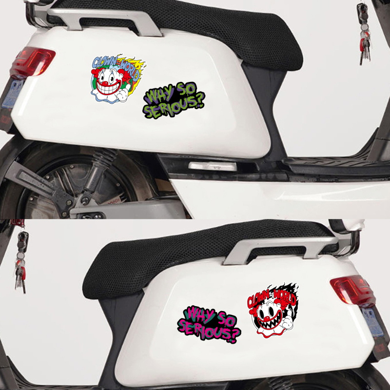 Αυτοκόλλητο κράνους μοτοσικλέτας με κλόουν σχέδιο и ανακλαστικό φινίρισμα – τύπος: αυτοκόλλητο σώματος; υλικό: αυτοκόλλητο; μοτίβο: όπως φαίνεται στην εικόνα; επεξεργασία: χωρίς παραμετροποίηση