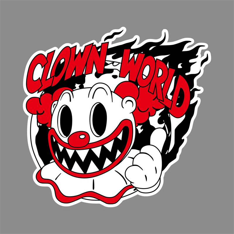 Αυτοκόλλητο κράνους μοτοσικλέτας με κλόουν σχέδιο и ανακλαστικό φινίρισμα – τύπος: αυτοκόλλητο σώματος; υλικό: αυτοκόλλητο; μοτίβο: όπως φαίνεται στην εικόνα; επεξεργασία: χωρίς παραμετροποίηση