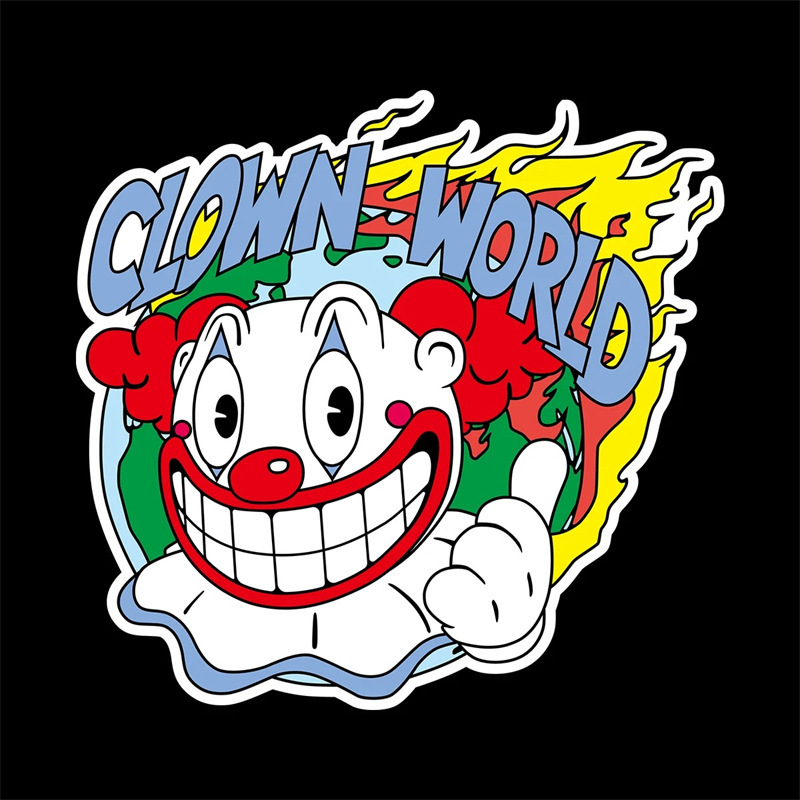 Αυτοκόλλητο κράνους μοτοσικλέτας με κλόουν σχέδιο и ανακλαστικό φινίρισμα – τύπος: αυτοκόλλητο σώματος; υλικό: αυτοκόλλητο; μοτίβο: όπως φαίνεται στην εικόνα; επεξεργασία: χωρίς παραμετροποίηση