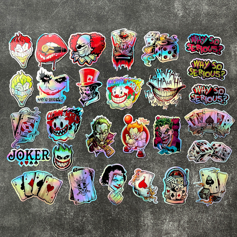 Αυτοκόλλητο κράνους μοτοσικλέτας με κλόουν σχέδιο и ανακλαστικό φινίρισμα – τύπος: αυτοκόλλητο σώματος; υλικό: αυτοκόλλητο; μοτίβο: όπως φαίνεται στην εικόνα; επεξεργασία: χωρίς παραμετροποίηση