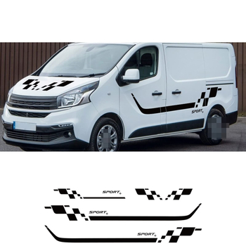 Milvere Αυτοκόλλητο σώματος για Renault Trafic MK2/MK3 — Γραφικά μοτίβα, Κόλλα τύπου πάστα, Εφαρμογή