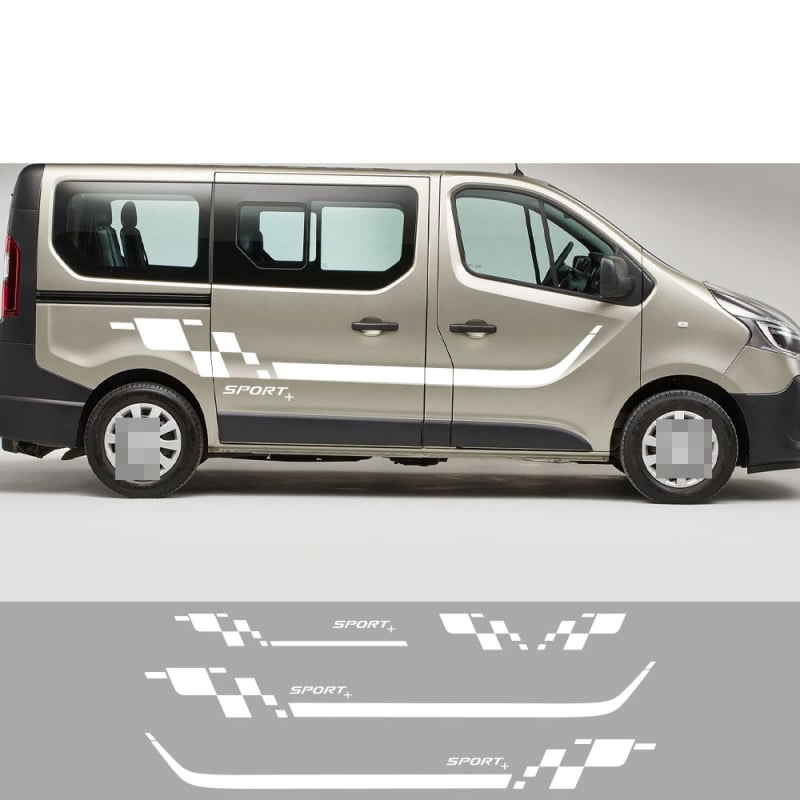 Milvere Αυτοκόλλητο σώματος για Renault Trafic MK2/MK3 — Γραφικά μοτίβα, Κόλλα τύπου πάστα, Εφαρμογή