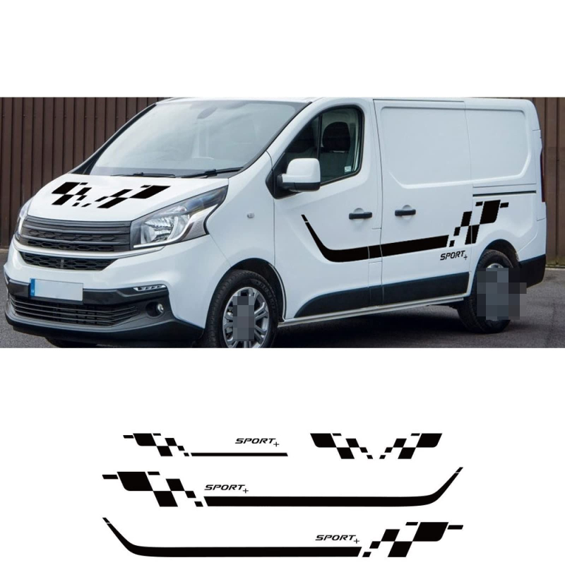 Milvere Αυτοκόλλητο σώματος για Renault Trafic MK2/MK3 — Γραφικά μοτίβα, Κόλλα τύπου πάστα, Εφαρμογή