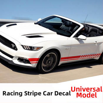 Ετικέτα πλευρικού καπακιού αυτοκινήτου με αγωνιστικές ρίγες (Y-101, Universal) – βινύλιο, ισχυρή πρόσφυση, παραμετροποιήσιμο, για πλευρικό καπάκι αυτοκινήτου