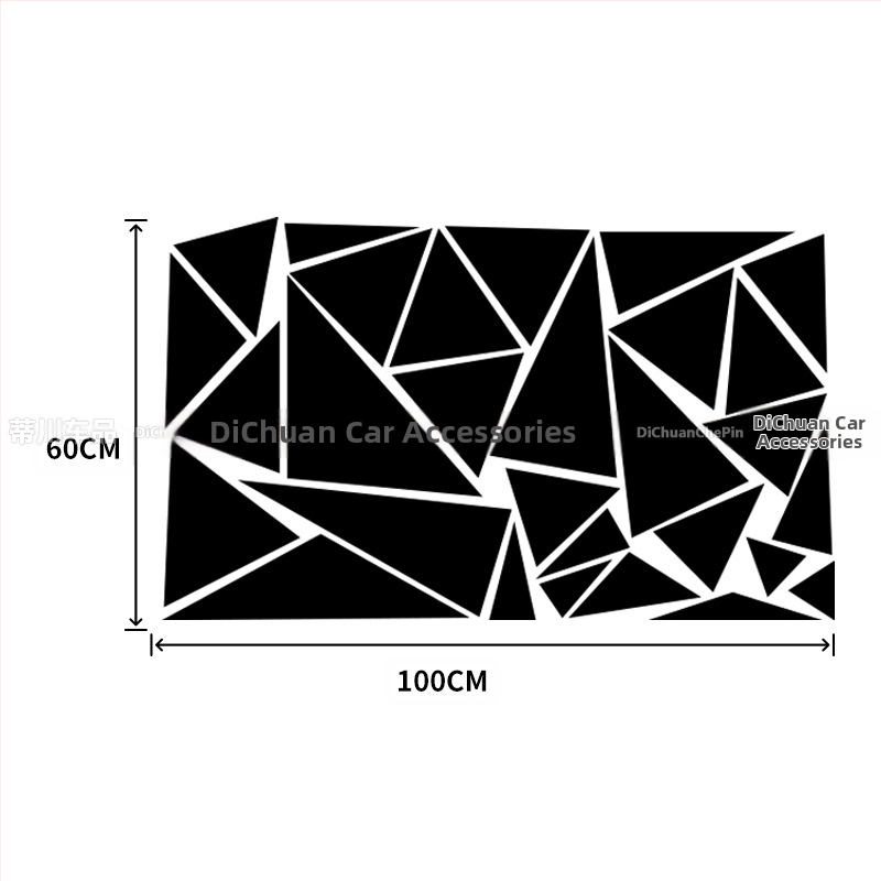 Kasusi geometrický trojuholník nálepka na karosériu auta – lepiaci vinyl DIY decal