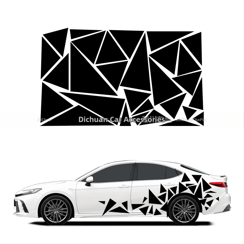 Kasusi geometrický trojuholník nálepka na karosériu auta – lepiaci vinyl DIY decal