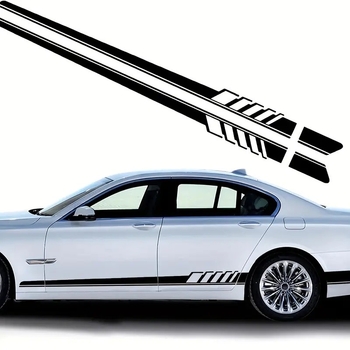 Στικέρ πλευρικού πάνελ αυτοκινήτου με ρίγες – αυτοκόλλητο, εύκολη τοποθέτηση, προσαρμοσμένη επεξεργασία