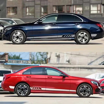 Στικέρ πλευρικού πάνελ αυτοκινήτου με ρίγες – αυτοκόλλητο, εύκολη τοποθέτηση, προσαρμοσμένη επεξεργασία