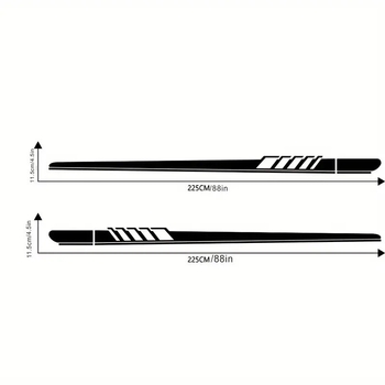 Στικέρ πλευρικού πάνελ αυτοκινήτου με ρίγες – αυτοκόλλητο, εύκολη τοποθέτηση, προσαρμοσμένη επεξεργασία