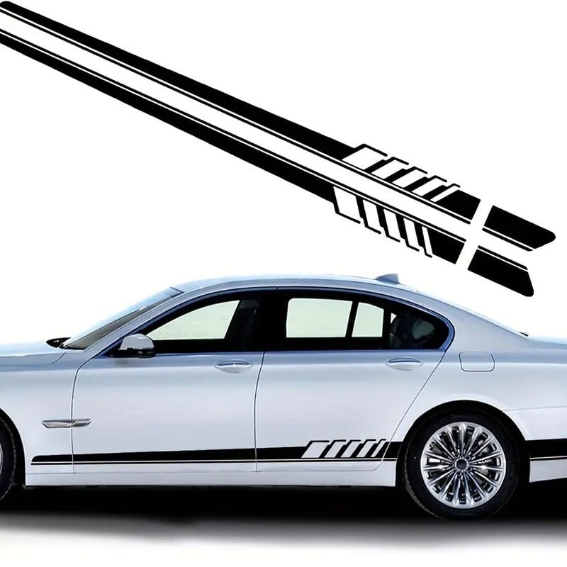 Στικέρ πλευρικού πάνελ αυτοκινήτου με ρίγες – αυτοκόλλητο, εύκολη τοποθέτηση, προσαρμοσμένη επεξεργασία