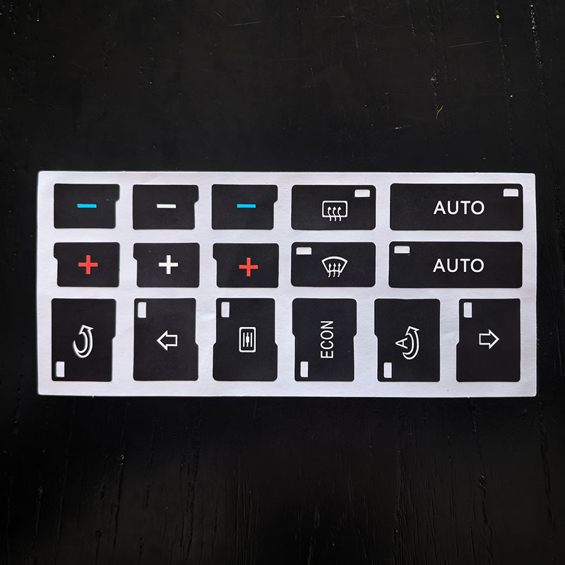 Body sticker για Audi A4 B6/B7, A6, A2, A3 – επισκευή κουμπιών με στικέρ, εγκατάσταση με κόλλα, υλικό: στικέρ