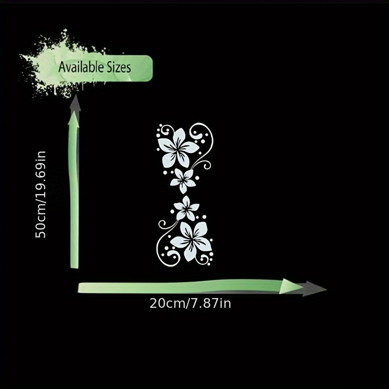 Αυτοκόλλητο σώματος με μοτίβο λουλουδιών-κουκκίδων, αδιάβροχο, UV-ανθεκτικό, αυτοκόλλητη τοποθέτηση