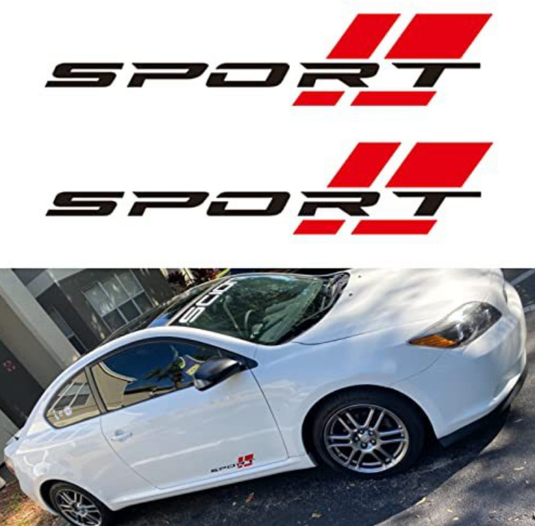 Shenwinfy Sport Letter Decal για το πλαϊνό μέρος φορτηγού – βινύλιο αυτοκόλλητο σώματος, τύπος κόλλας, μοτίβο 1, Μάρκα Sticky World