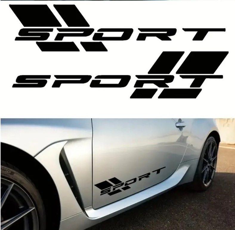 Shenwinfy Sport Letter Decal για το πλαϊνό μέρος φορτηγού – βινύλιο αυτοκόλλητο σώματος, τύπος κόλλας, μοτίβο 1, Μάρκα Sticky World