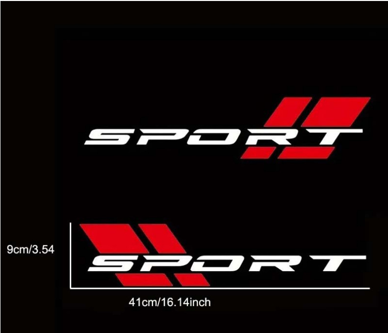 Shenwinfy Sport Letter Decal για το πλαϊνό μέρος φορτηγού – βινύλιο αυτοκόλλητο σώματος, τύπος κόλλας, μοτίβο 1, Μάρκα Sticky World