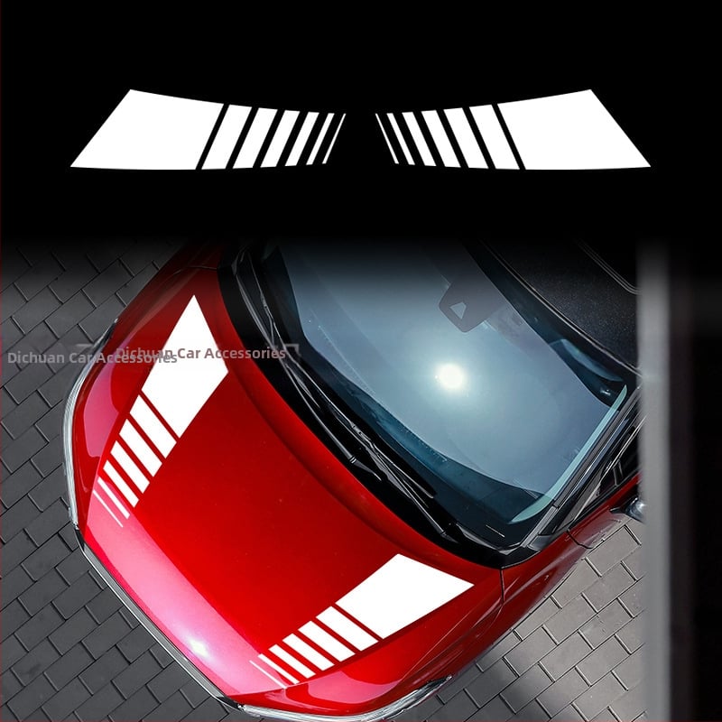 Kasusi Nálepka na kapotu pre Ford F-150 – Geometrický vzor, Samolepiaca verzia, Nálepka na karosériu