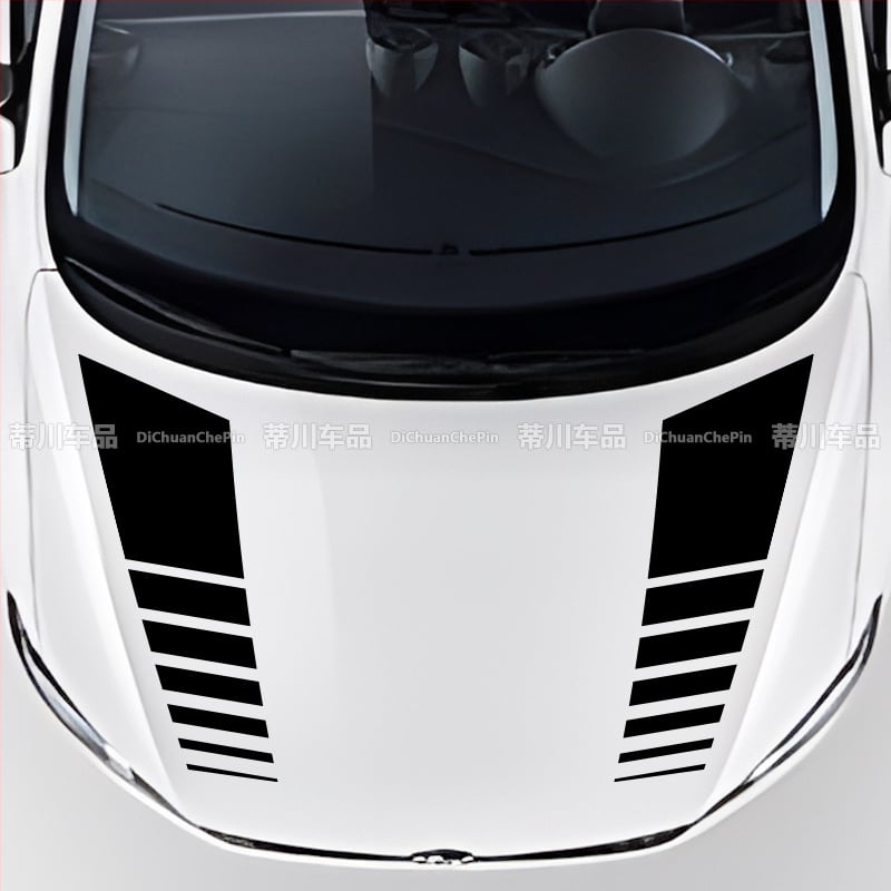 Kasusi Nálepka na kapotu pre Ford F-150 – Geometrický vzor, Samolepiaca verzia, Nálepka na karosériu