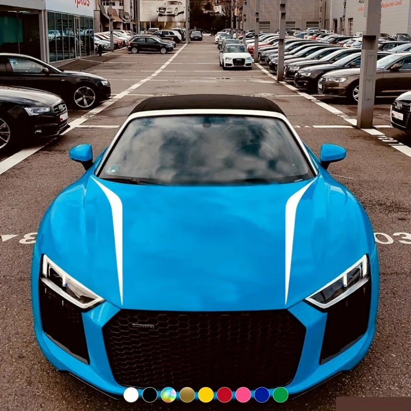 Βινύλ στικέρ καπό αυτοκινήτου με μοτίβ latte art, μέγεθος 97×25.2 cm, αυτοκόλλητη τοποθέτηση