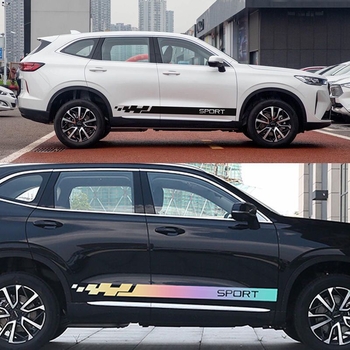 Πλευρικός αυτοκόλλητος λωρίδας αυτοκινήτου — Προσαρμόσιμο διακοσμητικό για ολόκληρο το αυτοκίνητο, Αντι-σύγκρουσης κόλλα, Εγκατάσταση με βεντούζα, Card Vernon Cool Sticker