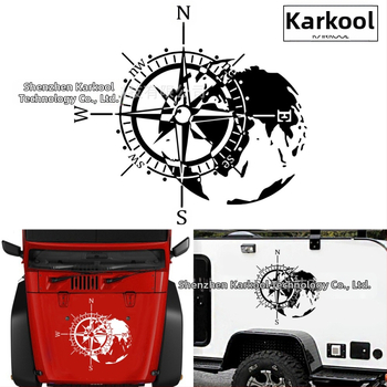 Karlor Compass pašlīmējošā auto uzlīme motora pārsega Jeep Wrangler