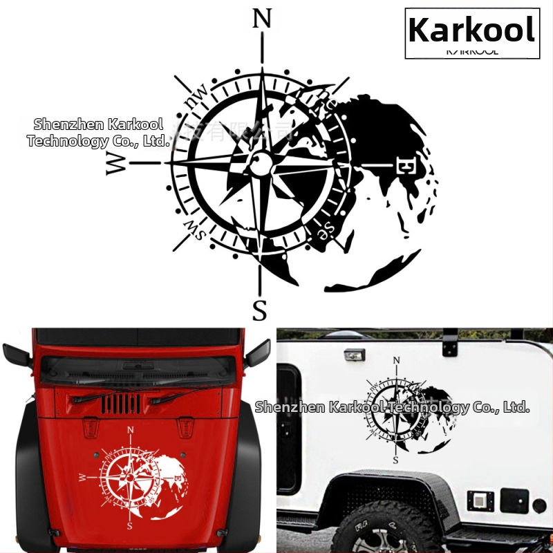 Karlor Compass pašlīmējošā auto uzlīme motora pārsega Jeep Wrangler